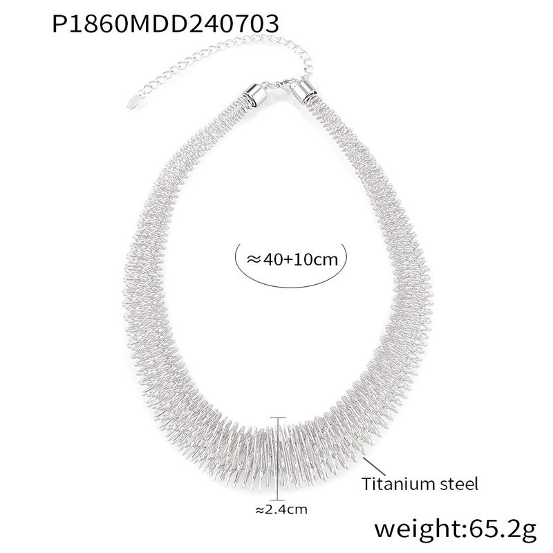 Selling Niche Simple Hip-Hop Style Geometric Spring Jewelry Titanium Steel Gold-Plated Leisure Style Necklace - Image 1